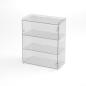 Preview: Vitrine aus transparentem Acryl Gr. X - 3 Fächer - 50 breit