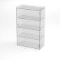 Preview: Vitrine aus transparentem Acryl Gr. X - 4 Fächer - 50 breit