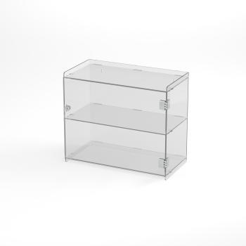 Preview: Vitrine aus transparentem Acryl Gr. X - 2 Fächer - 50 breit