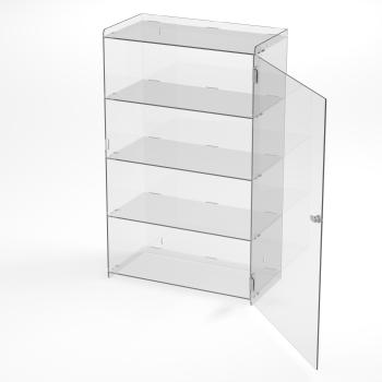 Vitrine aus transparentem Acryl Gr. X - 4 Fächer - 50 breit