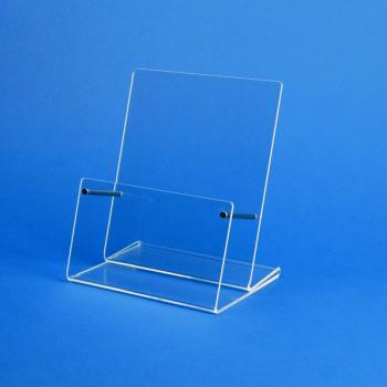 Tisch Prospekthalter DIN A5 Hochformat Fülltiefe 43 mm