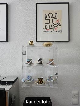 Preview: Vitrine aus transparentem Acryl Gr. V - 2 Fächer