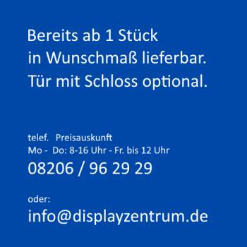 Vitrine aus transparentem Acryl Gr. V - 5 Fächer - 35 breit - B-Ware