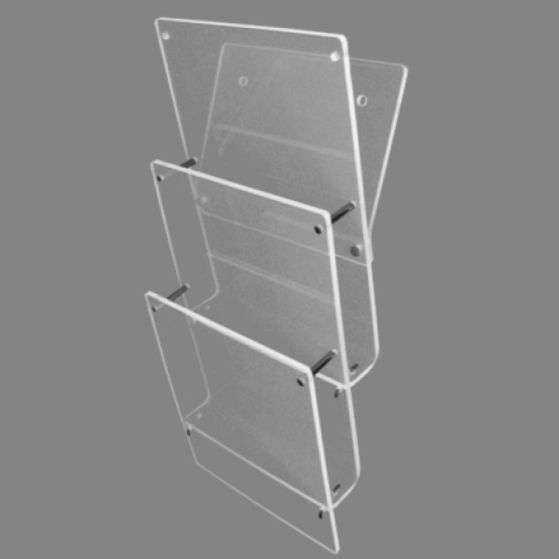 2-fach Wandhalter DIN A4 Hochformat untereinander