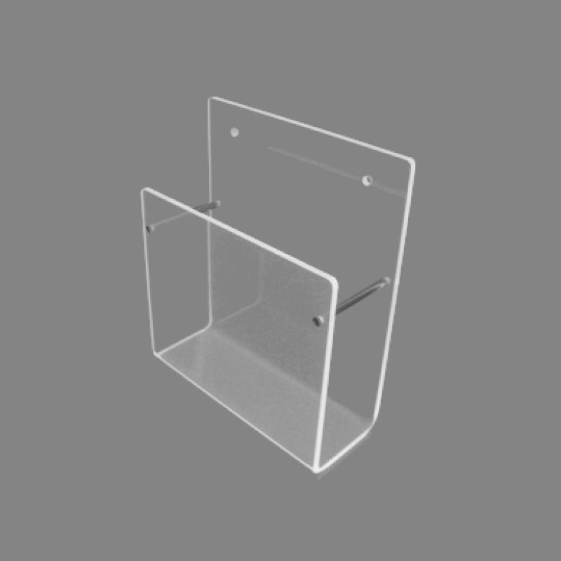 Abverkauf- Wand-Prospekthalter DIN A7 Hochformat  Fülltiefe 43mm