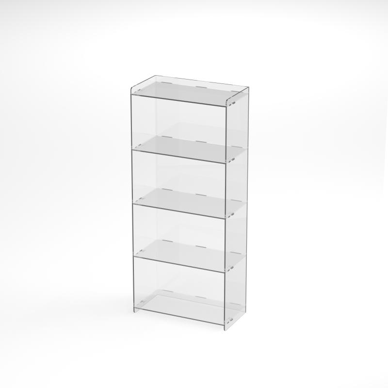 Regal aus transparentem Acryl Gr. V - 4 Fächer