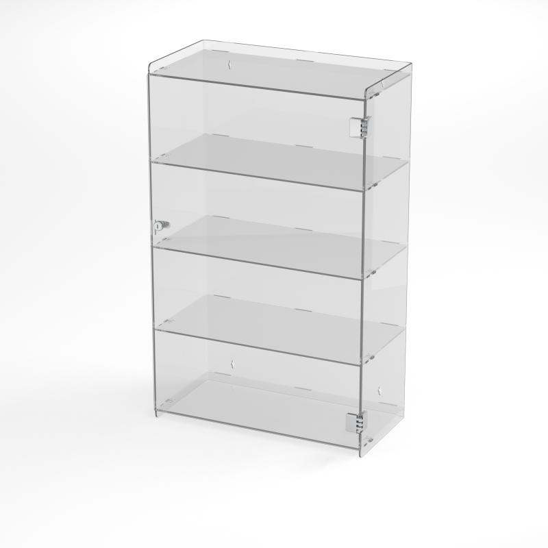 Vitrine aus transparentem Acryl Gr. X - 4 Fächer - 50 breit
