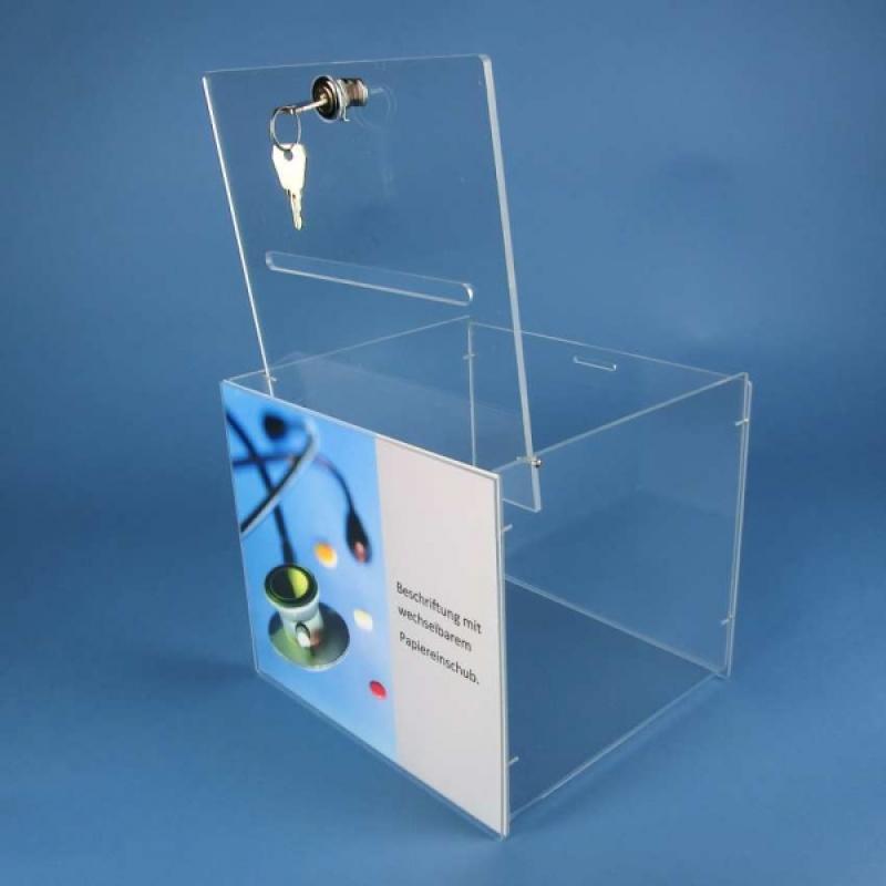 Losbox 150x140x140mm für wechselbare Beschriftung