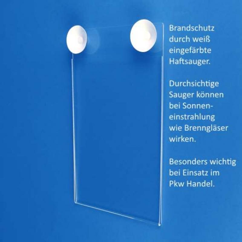 Plakattasche DIN A4 Hochformat mit Haftsauger