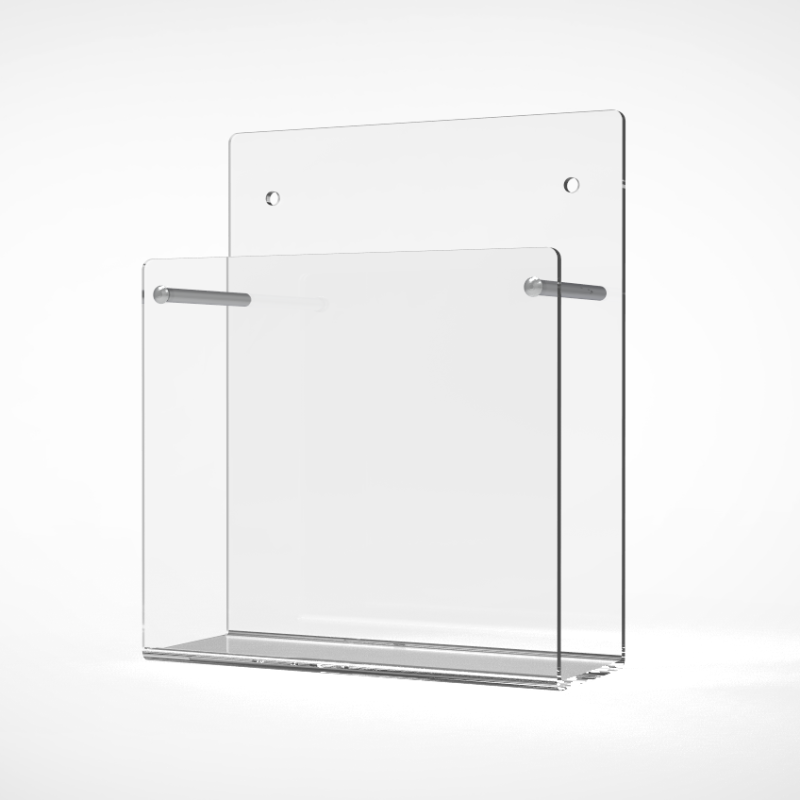 Wand-Prospekthalter DIN A6 Hochformat Fülltiefe 43mm