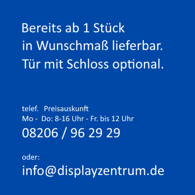 Vitrine aus transparentem Acryl Gr. X - 3 Fächer - 50 breit